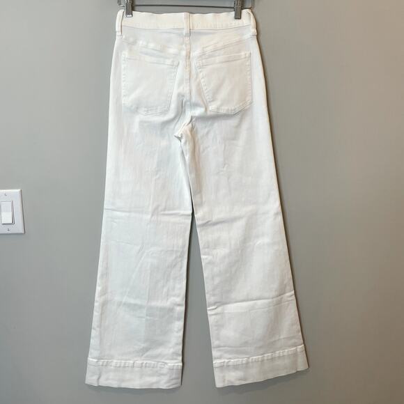 J.Crew 1996 Updated Denim Trouser Pant Wide Leg Dressy Date Trip CH679 White 24 - Picture 8 of 16